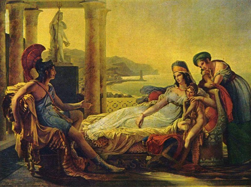 Aeneas tells Dido the misfortunes of the Trojan city